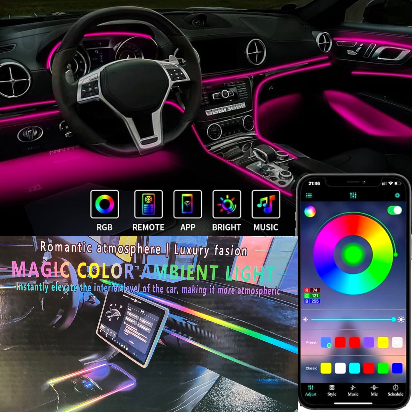 MULTI-COLOR DYNAMIC AMBIANT LIGHT